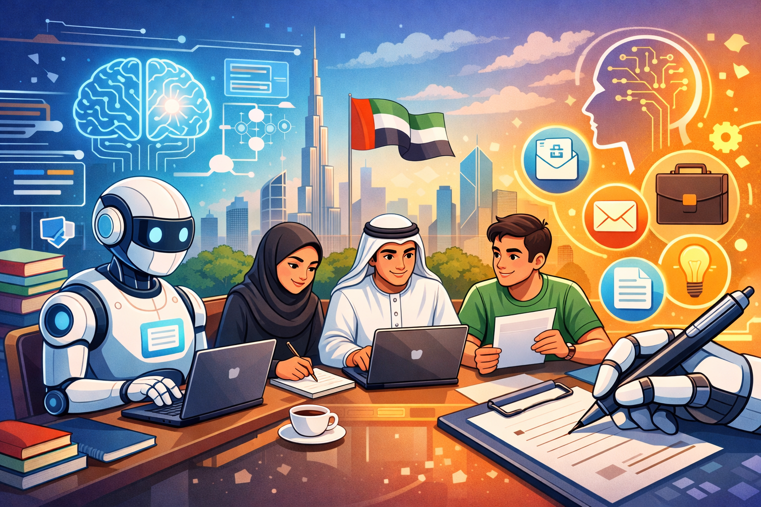 Read more about the article مقالة: الذكاء الاصطناعي والكتابة الوظيفية: تصورات الطلبة الجامعيين في الإمارات العربية المتحدة