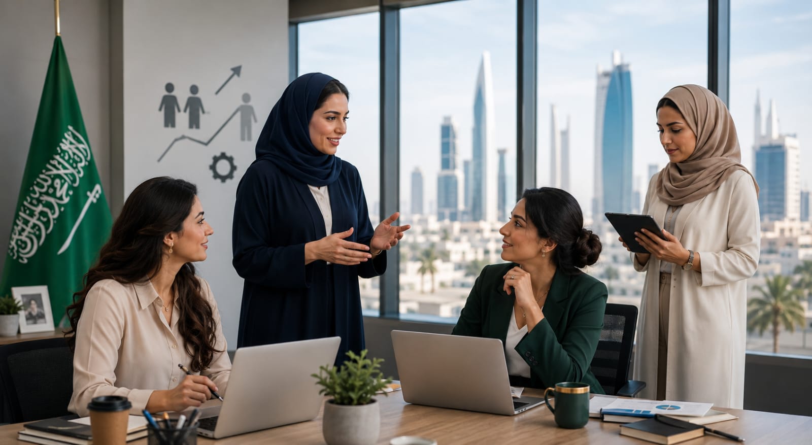 You are currently viewing مقالة: المهارات الاجتماعية لدى المرأة السعودية العاملة ودورها في التمكين في بيئة العمل