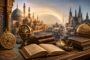 Read more about the article مقالة: دور الحضارة الإسلامية في تطور المعرفة العلمية وانتقالها إلى الغرب: قراءة تحليلية نقدية