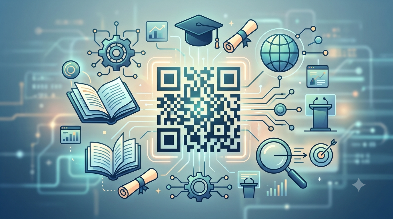 You are currently viewing مقالة: معايير تصميم رمز الاستجابة السريعة (QR Code) فى بيئات التعلم الإلکتروني وأوجه تطبيقاته