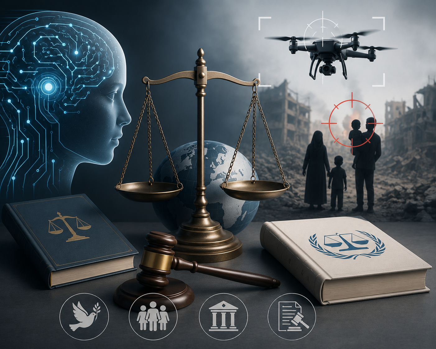 You are currently viewing مقالة: المسؤولية الجنائية الدولية عن استخدام تقنيات الذكاء الاصطناعي في ارتكاب جرائم دولية ضد المدنيين أثناء النزاعات المسلحة