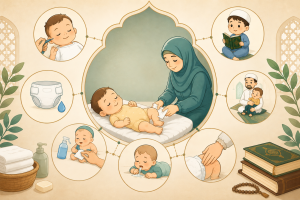 Read more about the article مقالة: الأحكام الفقهية المتعلقة بطهارة الطفل (دون سن التمييز) ونجاسته