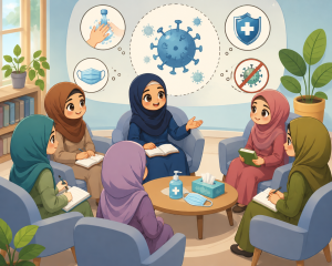 Read more about the article مقالة: استخدام تكنيك المناقشة الجماعية في خدمة الجماعة لتنمية وعي الطالبات بمخاطر الإصابة بفيروس کورونا