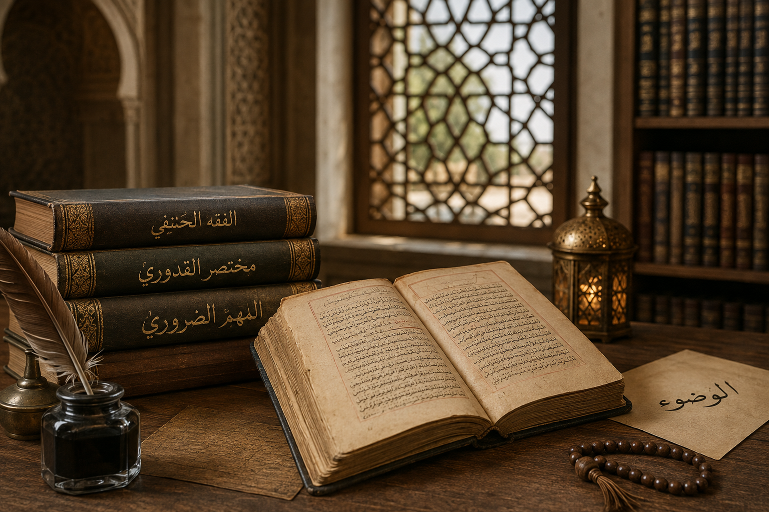 You are currently viewing مقالة: فروض الوضوء من المهم الضروري على كتاب القدوري، كان حيًا سنة (971هـ) تقريبًا دراسة وتحقيقًا