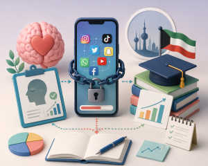 Read more about the article مقالة: العلاقة بين مستوى إدمان مواقع التواصل الاجتماعي والصحة النفسية والتحصيل الدراسي لدى طلبة المرحلة الثانوية بدولة الكويت