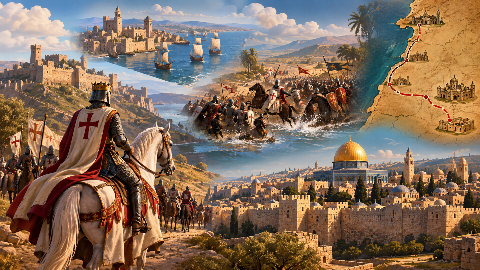You are currently viewing مقالة: رحلة بلدوين البولوني من الرها لاعتلاء عرش بيت المقدس (2 أكتوبر – 9 نوفمبر 1100م/ 27 ذي القعدة 493هـ- 4 محرم 494هـ)