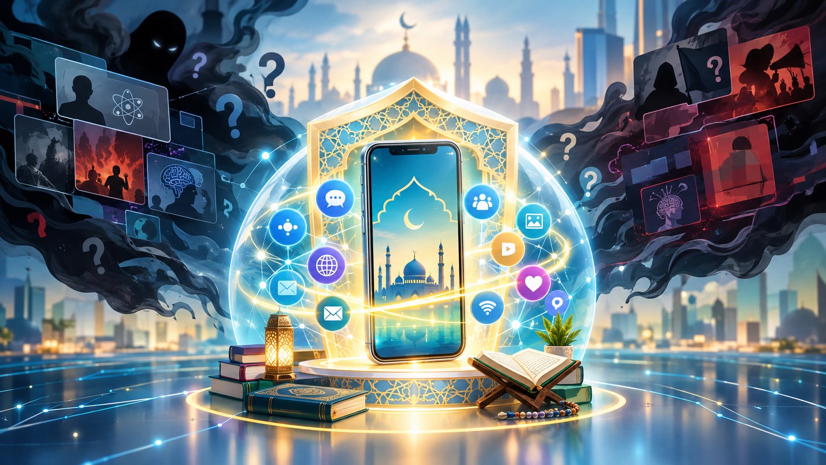 You are currently viewing مقالة: التحديات العقدية على شبكات مواقع التواصل الاجتماعي وسبل المواجهة