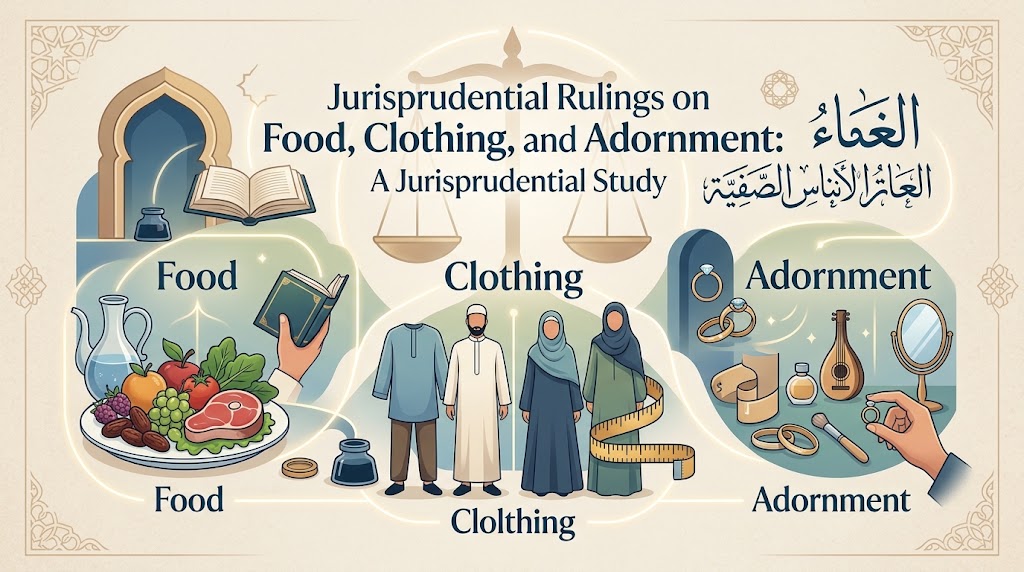 You are currently viewing مقالة: النوازل الفقهية المتعلقة بالأطعمة، واللباس، والزينة: دراسة فقهية