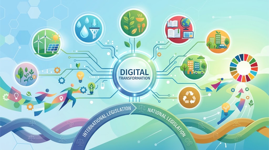 Read more about the article مقالة: دور التحول الرقمي في تحقيق التنمية المستدامة في ضوء التشريعات الدولية والوطنية