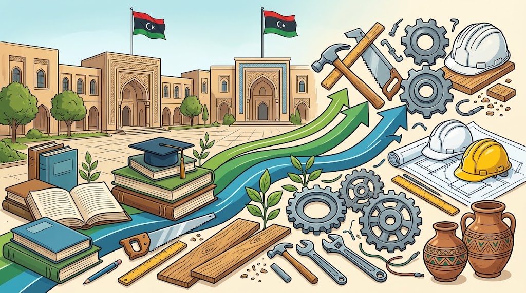 مقالة: اتجاهات طلبة الجامعات الليبية نحو العمل في المهن الحرفية واليدوية (جامعة اجدابيا أنموذجا)