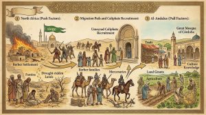 Read more about the article مقالة: دوافع الهجرة البربرية إلى الأندلس خلال القرن الرابع الهجري (العاشر الميلادي)