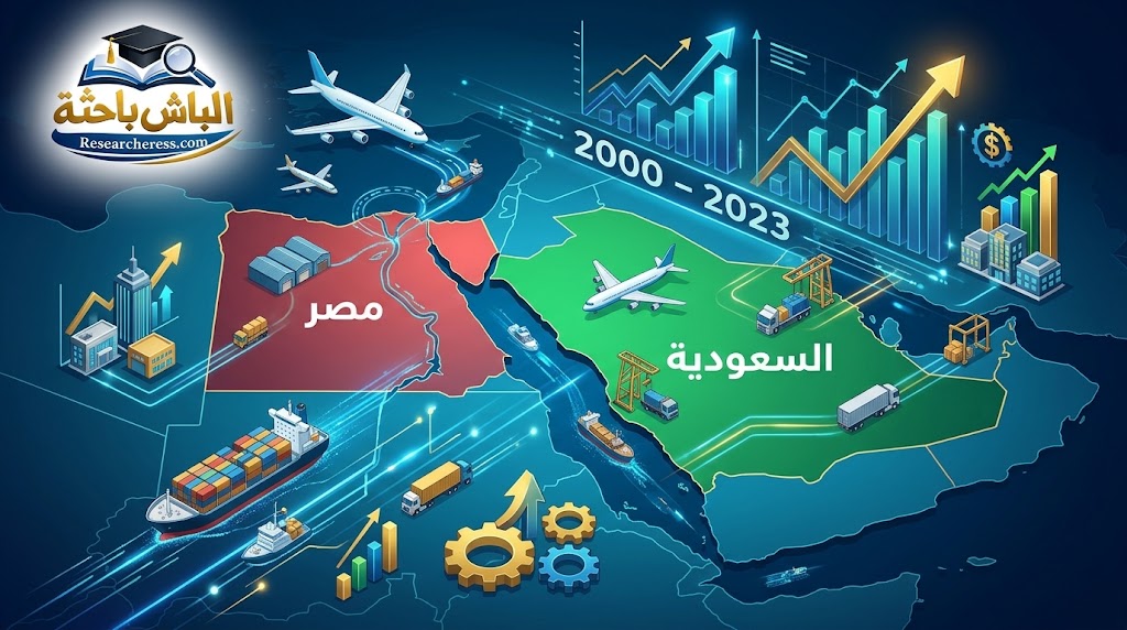 مقالة: العلاقة بين الأداء اللوجيستي والقدرة التنافسية والنمو الاقتصادي في مصر والسعودية خلال الفترة (2000 – 2023) "دراسة قياسية مقارنة"